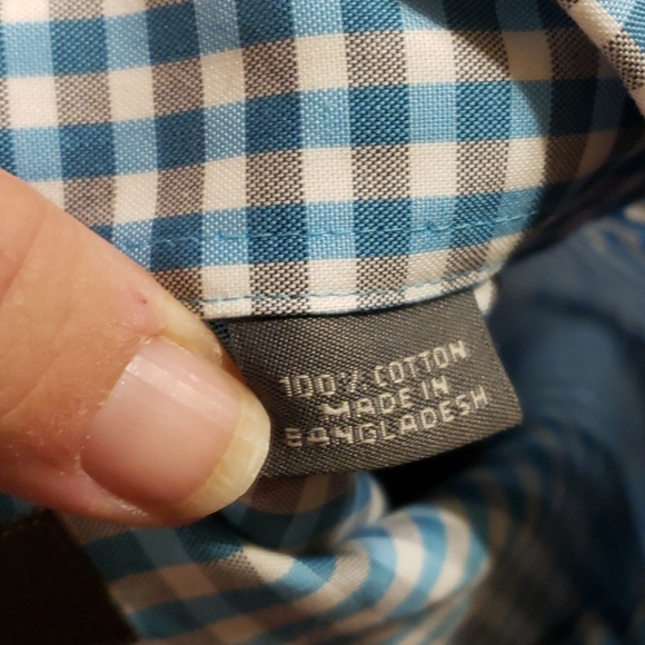 Kenneth cole reaction no iron blue checked shirt - Picture 6 of 6